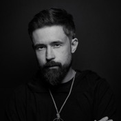 Dmitri Sarle, black-and-white portrait